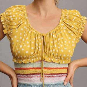 Conditions Apply Anthropologie Following Your Heart Cute Top, Size L, NWT